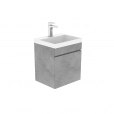 Тумба Djena Окант 40 подвеcная 2 ящика Цемент